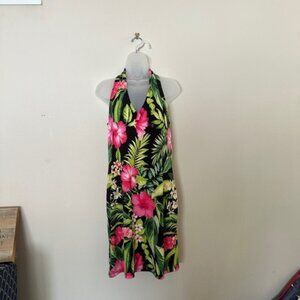 Tommy Bahama Tropical Halter Dress with sewn-in shelf bra - Size S